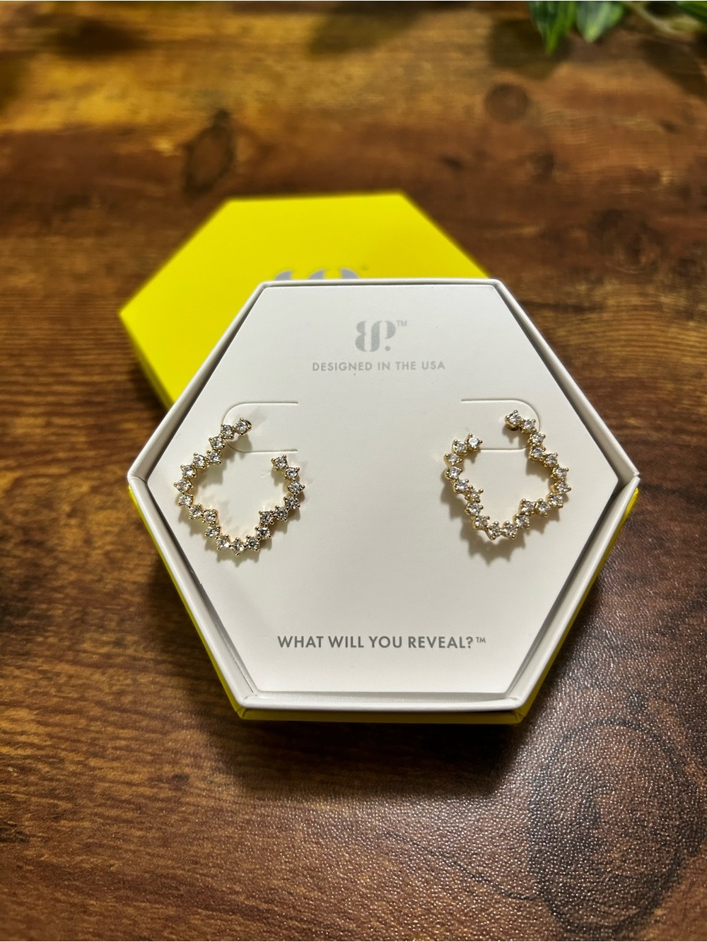 Bomb Party “The Signature Clover” Earrings, Gold & Diamond CZ